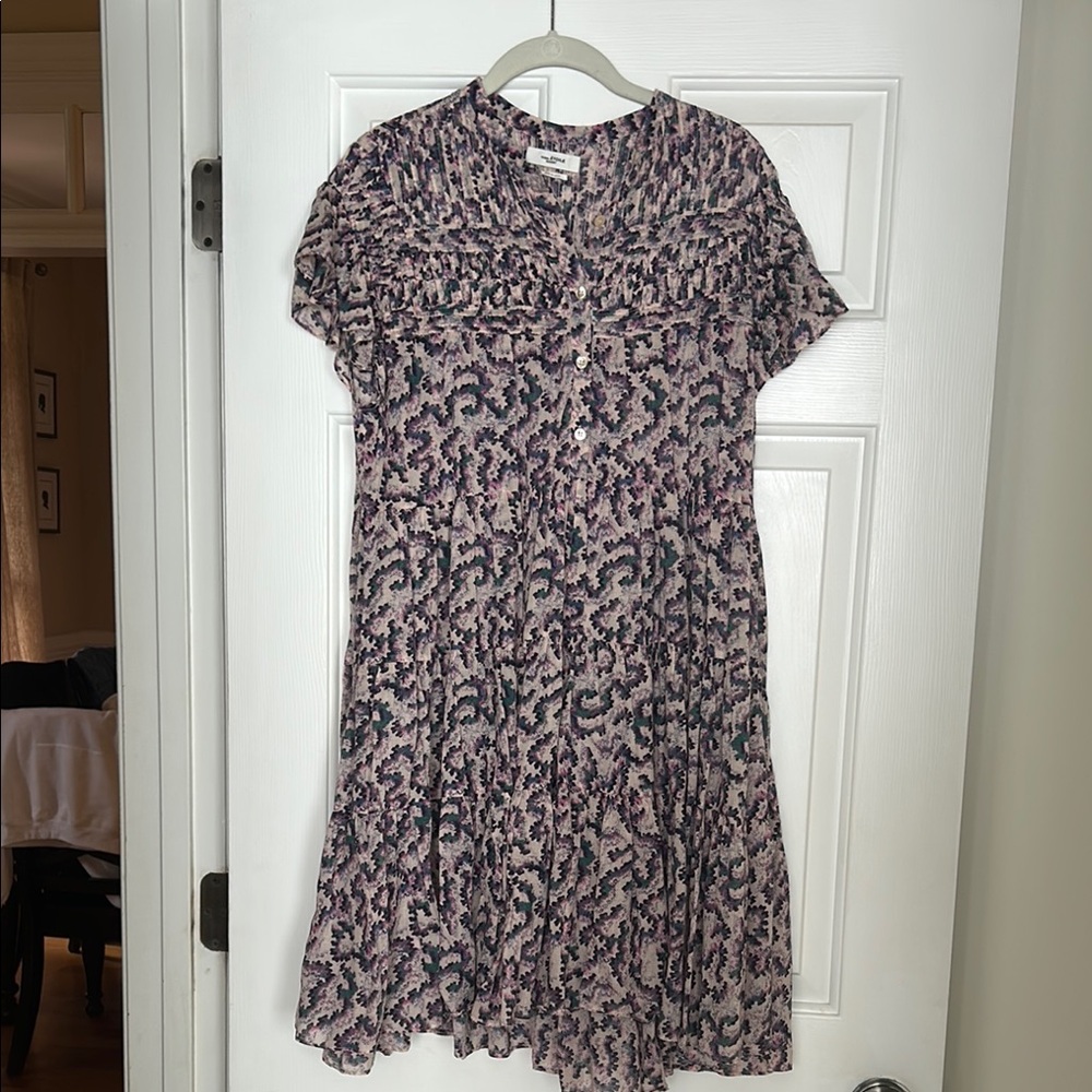 Isabel Marant Pink and Black Patterned Dress